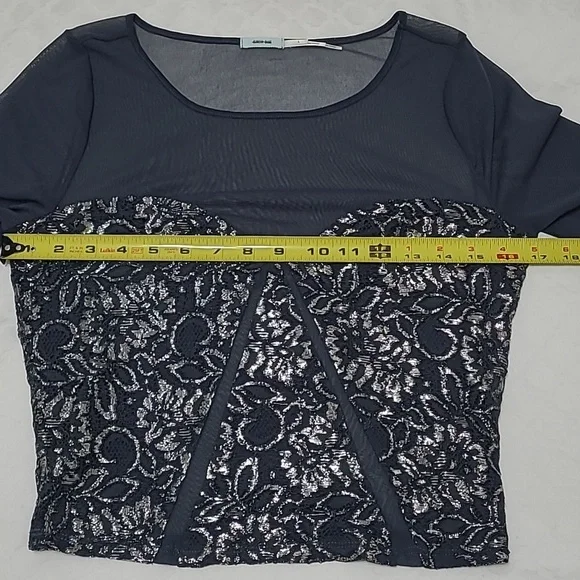 Kimchi Blue Sparkle Sheer Top - Picture 5 of 9